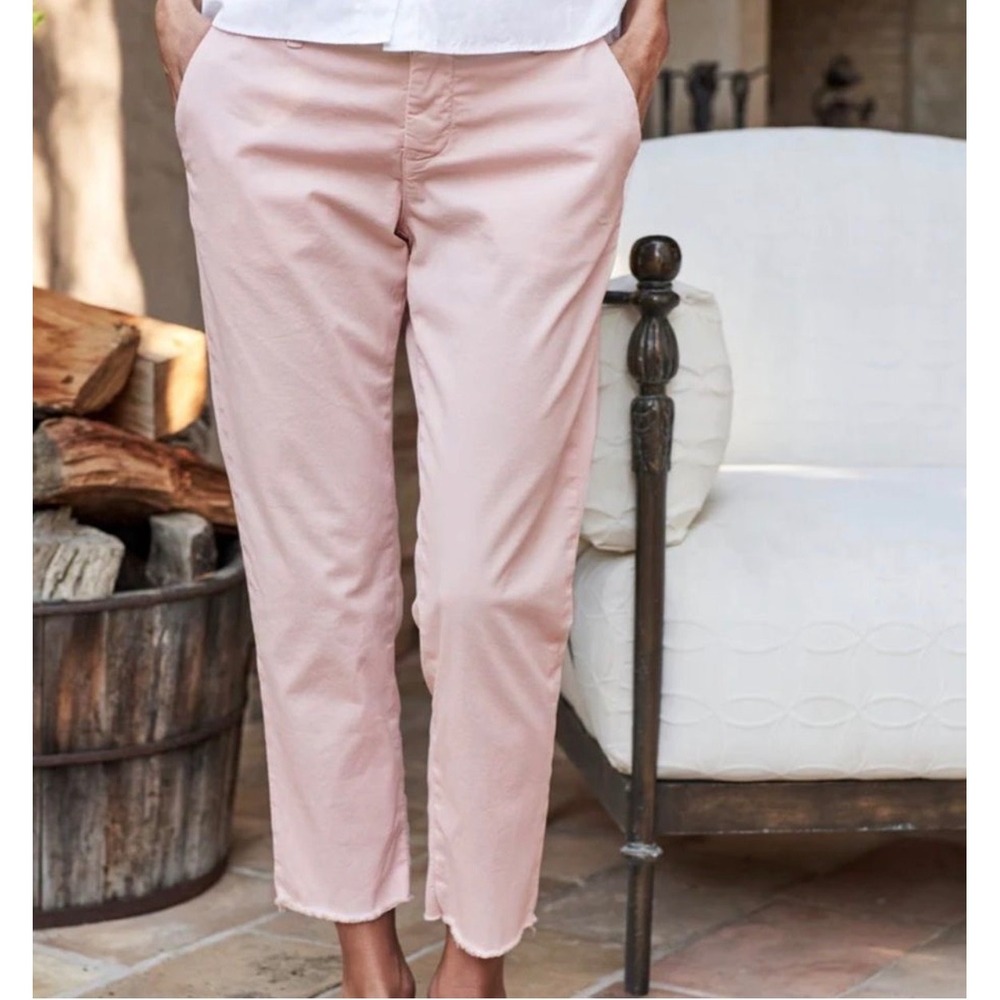 FRANK &‎ EILEEN Rare Pale Pink Wicklow Coastal Preppy Italian Twill Pant Size 6